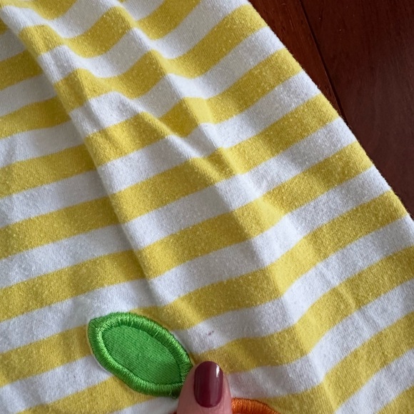 Classic Whimsy 4T Yellow Striped Citrus Knit Dress - Picture 3 of 3